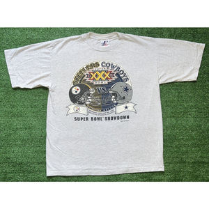 1996 Logo Athletic Super Bowl 30 Steelers Vs Cowboys T Shirt